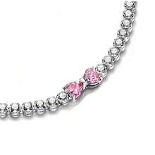 Vòng tay nơ đính đá Zirconia màu hồng lấp lánh, dài 16-20cm, thích hợp cho nữ đeo hàng ngày, trang sức cao cấp, quà tặng Ngày Valentine, quà tặng Ngày của Mẹ, quà sinh nhật. - Loại bướm - Xem 7