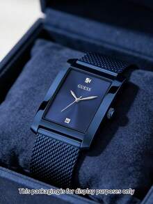 Guess Đồng hồ nam thời trang công sở, kiểu dáng casual, máy quartz, ba mặt số đa chức năng, model GW0898G2 - Màu xanh lam - Xem 1