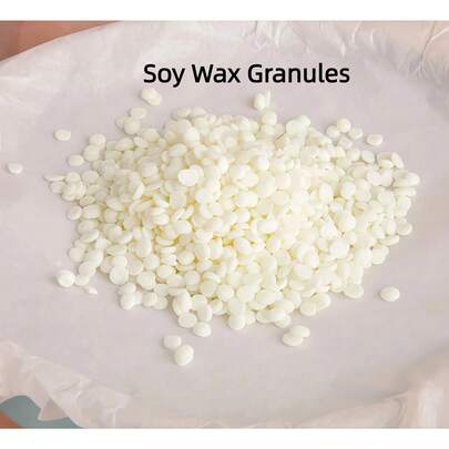 1000g de gránulos de cera de soja blanca natural, 100% cera pura, adecuada para la fabricación artesanal de velas, portavelas de velas perfumadas hechas a mano, decoración de interiores y regalos de cumpleaños/graduación.