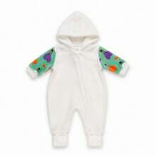 Kit 3 Peças Macacão Bebe Plush C/ Zíper Capuz Touca Pelúcia Fleece Macio Menino Menina - Rosa Bebê - Visão 5