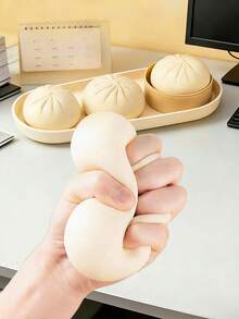 1个/4个彩色饺子造型捏捏乐玩具,感官解压玩具,减压捏捏乐玩具,带蒸笼的弹性桌面玩具,游戏和派对小礼物,适合作为礼品或派对伴手礼。1/2/4个 - 多色 - 查看 11