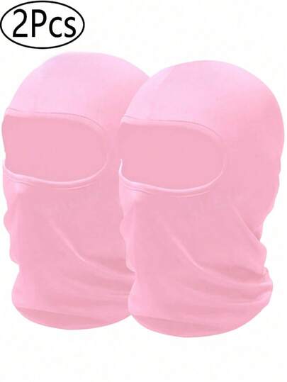 1pc Unisex Pink Lightweight Balaclava Hat, UV Protection, Suitable For Football, Cycling, Motorcycle, Outdoor Activities