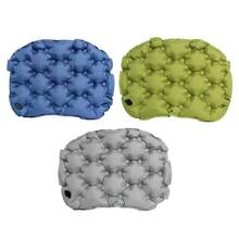 Outdoor Inflatable Pad Camping Single Person Portable Cushion, Thick Waterproof Foldable Office Seat Cushion - Green - View 4