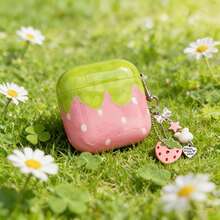 Bow-Knot Cute Pink Strawberry Style 4 Wireless Bluetooth Earphone Protective Case, Compatible With Airpods 2/3, Pro 2, Pro 3, Girly Pro Charm Accessory - Pink - View 6