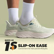Men's Hands Free Slip On Stability Walking Running Shoes Tennis Non-Slip Comfortable Workout Gym Breathable Lightweight StediBase Fashion Sneakers - Màu xanh Bạc hà - Xem 5