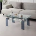 Clear Tempered Glass Coffee Table Living Room Tea Table With Glass Leg - Grey - View 4