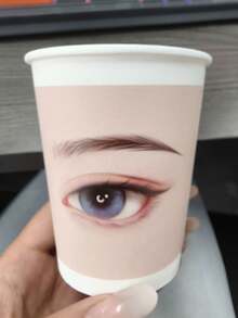 30/20/10/2个装睫毛嫁接练习杯，一次性睫毛嫁接展示架，假睫毛训练纸杯，美容院学生睫毛制作练习入门用品 - 彩色 - 查看 9