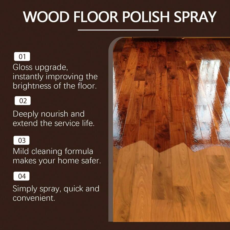 JAYSUING Wood Floor Beeswax Polishing And Cleaning Spray, Hardwood Floor Cleaning, Polishing And Scratch Repair, Multi-Purpose Furniture Cleaning And Polishing Agent, Suitable For Hardwood Floors And Wooden Furniture, Bright Surface Polishing - Chất lỏng - Xem 1