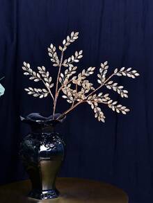 1 pièce Branche de fleur en cristal de couleur champagne élégante, artificielle. Convient pour un cadeau de fête des mères, la décoration de mariage, la décoration de table de fête, l'arrangement de vase à la maison - Champagne - Voir 5