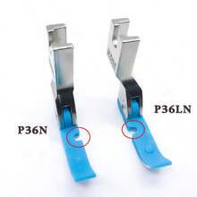2 piezas Pie prensatela de plástico para máquina de coser industrial, para instalar pie prensatela de cremallera invisible con pierna izquierda y derecha, P36NP36LN - Un prensatelas azul de plástico de un solo lado a cada lado. - Ver 9