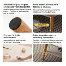 Mesa de Centro Moderna de Madera de Dos Niveles – Estilo Elegante para Sala de Estar - Blanco - Ver 2