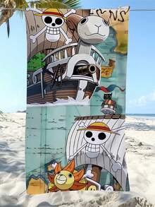 Sega Khăn tắm biển in hình One Piece, kích thước 70*140cm, chất liệu sợi siêu mịn, khăn tắm biển nhanh khô, thích hợp cho kỳ nghỉ biển, có thể dùng như chăn, vỏ gối cho ghế sofa nhà, chăn ngủ trưa văn phòng, thảm. Khăn tắm biển gấp gọn hai trong một với họa tiết in, khăn tắm biển nguyên khối. - Nhiều màu - Xem 7