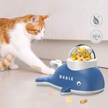鲸鱼互动猫狗慢食喂食器 - 益智食物分配器宠物益智玩具 - 藍色 - 查看 6