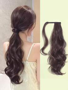 Tóc giả đuôi ngựa thấp tết kiểu bện, tóc giả tết tự quấn bằng băng dính ma thuật, tóc giả đuôi ngựa cao bồng bềnh tự nhiên giúp tăng độ dày cho tóc. - Nhiều màu - Xem 10