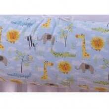 Mosquito Net For **** MINI CRIB **** Boy Choose Your Color Safari Green/Beige/Blue - Valance + Tulle - Blue - View 2