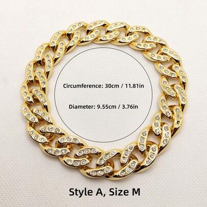 1件奢华金色水钻链宠物项圈项链，可调节尺寸，适合小型犬猫，时尚拍照配饰