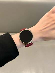 1条18mm/20mm/22mm硅胶表带，兼容三星Galaxy Watch 3/4/5/6 40mm 44mm经典款、43mm 47mm、GT6 GT5 GT4 GT 3/2 46mm，男女通用 - 酒紅色 - 查看 4