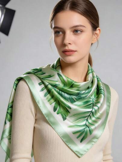 1pc 65x65cm Ultra-Lightweight Faux Silk Satin Small Square Scarf, Silky Satin Multi-Use Neck Scarf Shawl Waist Scarf Hair Band, Versatile For Spring Summer Autumn Daily Outing Party Travel