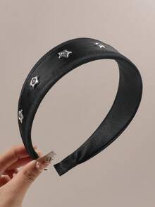 1pc Mint Green, Black, Pink, Beige Star Rivet Decor Headband, Bohemian, Punk, Music Festival, Party, Daily Wear Hair Accessory Travel Accessories Hair Band Diadema Hair Hoop - Multicolor - View 14