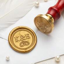 Custom Wax Seal Stamp For Gift & Wedding , Any Logo Can Be Engraved , Personalised Initial Wax Seal Kit , Wedding Wax Stamp Custom - Multicolor - View 10