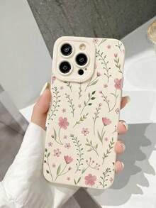 Flower 1pc Thick Shockproof Printed Phone Case, For IPhone 16/11/16 Pro/16 Plus/16 Pro Max/15 Pro Max/13/14/12 - Multicolor - View 5