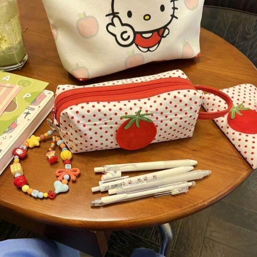Pencil Bags - Red & White - View 1