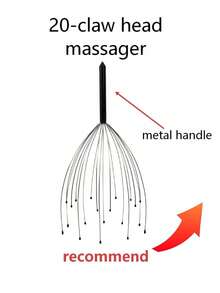 1 قطعة مدلك فروة الرأس ب- 20 مخلب، مدلك فروة الرأس، منشط للشعر، هدية جوارب عيد الميلاد، مدلك الرقبة، مدلك فروة الرأس لنمو الشعر، هدية عيد الميلاد الأبيض، هدية جوارب للرجال - متعدد الألوان - مشاهدة 12
