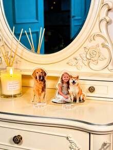 1 Peça Suporte de Foto Acrílico Personalizado, Exibição de Foto Acrílica Personalizada, Presente de Foto Personalizado, Lembrança de Casamento, Suporte Acrílico Personalizado para Animais de Estimação, Amigos, Perfeito para Aniversário, Dia dos Pais, Festa, Memorial de Animais de Estimação - Multicolorido 10 - Visão 6