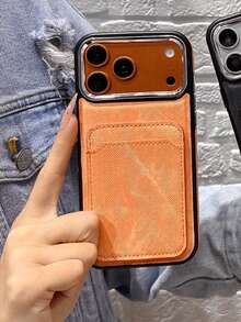 1 chiếc ốp lưng điện thoại thời trang tối giản màu cam, chất liệu denim, có ngăn đựng thẻ, tương thích với iPhone 17 Pro Max/17 Pro/17/16 Pro Max/16 Pro/16/15 Pro Max/15 Pro/15/14 Pro Max/14 Pro/14/13 Pro Max/13 Pro, ốp bảo vệ điện thoại thời trang và bền bỉ dành cho cả nam và nữ. - Nhiều màu - Xem 3