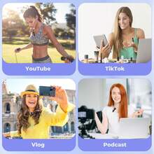 Microphone cravate sans fil, compatible avec iPhone et Android, microphone cravate à annulation de bruit pour une audio claire pour baladodiffusion, enregistrement vidéo, diffusion en direct, vlogging - Noir, 1 microphone - Voir 10