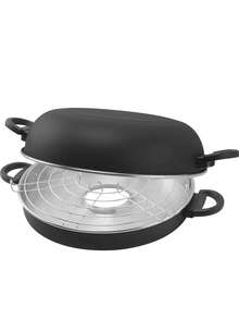 Stovetop Barbecue With 30 Cm Aluminum Grill - màu đen - Xem 6