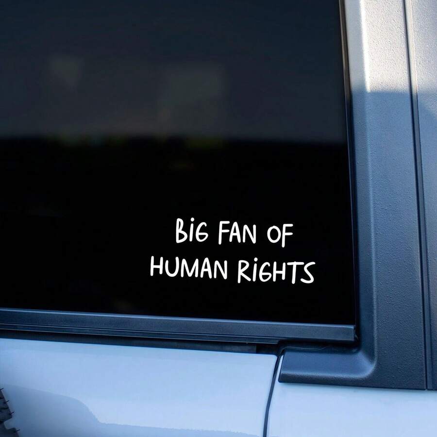 Big Fan Of Human Rights Car Decal,Laptop, Or Tumbler | Mystical Celestial Aesthetic,Car Decal Stickers, - A - View 1