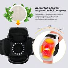 Hailicare Máy mát xa đầu gối không dây có chức năng sưởi ấm, giữ nhiệt độ ổn định, massage rung, liệu pháp ánh sáng đỏ cho khớp gối. - trắng - Xem 3