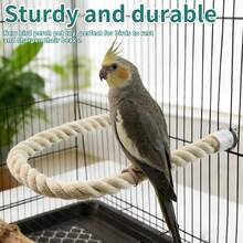 1pc Bird Perch Rope Stand Pet Bird Toys Bird Cage Suitable For Brain-Boosting Grinding Beaks To Relieve Pressure Perch For Parrots, Cockatiels, Conures - , Non-Slip, Bird Cage Accessories (3 Colors Optional) - View 3