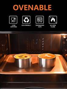 Molde redondo de acero inoxidable para mousse, empanadilla sin costuras, galleta, pastel, molde para dar forma a gelatinas, herramienta de hornear, molde para dar forma a alimentos - Ver 10