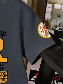 青少年男孩时尚印花圆领短袖T恤+卡其裤夏季新款套装 - 彩色 - 查看 4