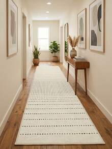 1pc Nordic INS Style Abstract Dot Pattern Rug - Minimalist Modern Cream Tone - Hallway Runner Carpet, Suitable For Bathroom, Kitchen, Entryway, Corridor, Bedside, Living Room, Bedroom, Etc. Soft Washable Rug, Home Decor - Multicolor - View 1