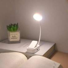 1pc/2pcs Battery Powered White/Black Book Reading Light, Clip-On Book Light, Mini Reading Light, 3-Level Adjustable Brightness, Suitable For Night Reading, Bedside Reading Lighting, Bedroom Reading Light, Student Dorm Book Light - Multicolor - View 7
