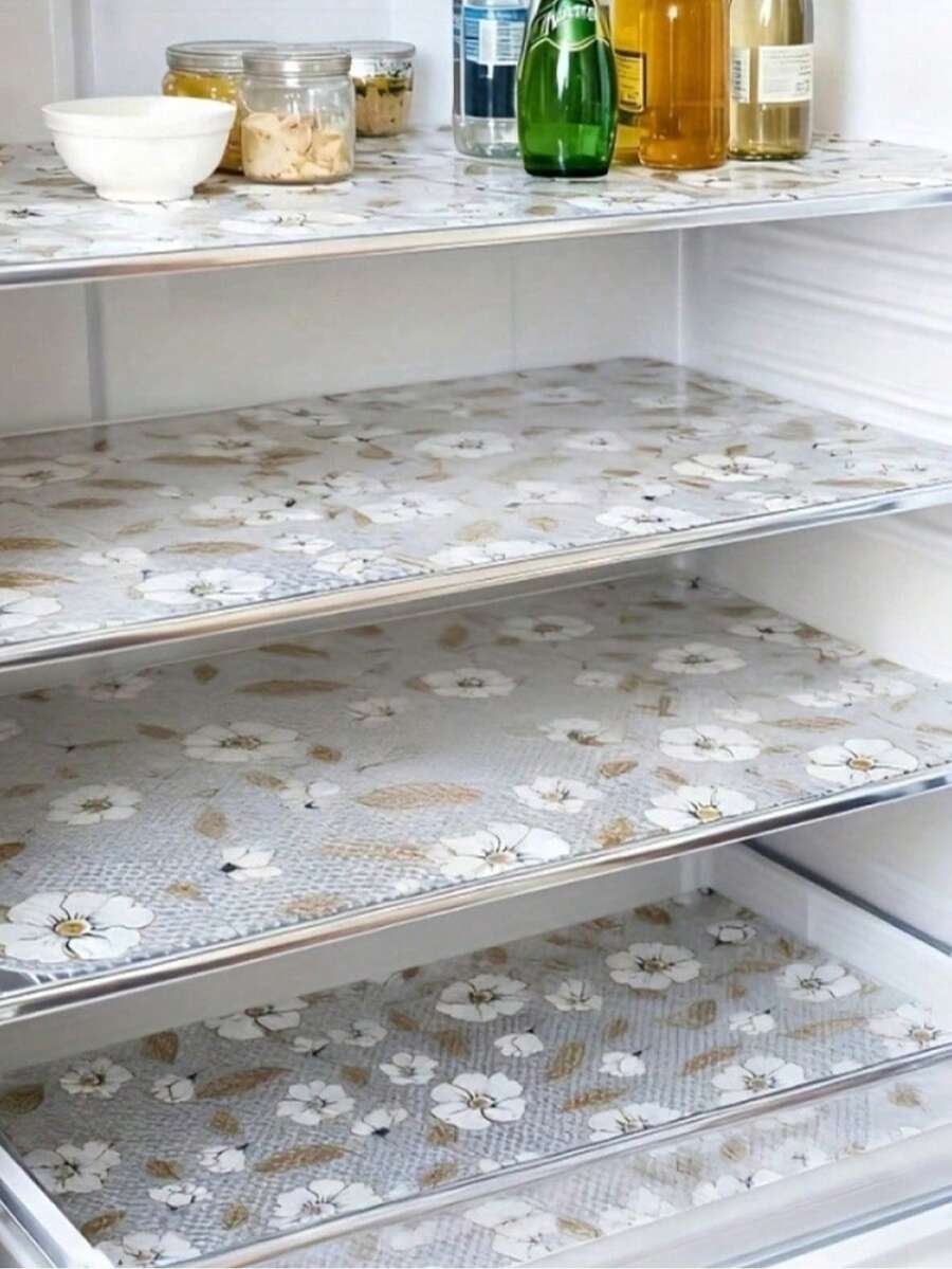 1/2/4/8入 防水冰箱墊 30*45cm 防潮防滑 可水洗重複使用 EVA材質 適用冰箱廚房裝飾 抽屜墊 鞋櫃墊 櫥櫃墊 單入隨機款(隨機色)