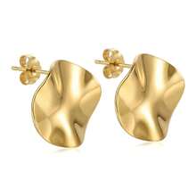 Stainless Steel Earrings For Women, Fashion Design Stainless Steel Jewelry Set, Suitable For Daily Wear, Party, Holiday, Beach Accessories, Versatile Casual Vintage INS Style Earrings, Also Perfect As A Surprise Gift For Valentine's Day, Birthday, Mother's Day, Thanksgiving Or Vacation, Elegant Gold Earrings - Multicolor - View 13