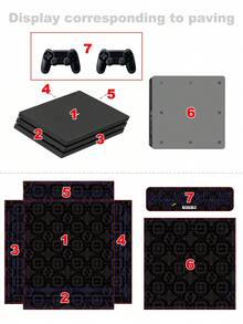 5pcs Embossed Pattern P4 Pro Game Console Stickers, Dust-Proof And Wear-Resistant - View 6