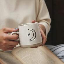 1 Set de Tazas de Café de Cerámica con Patrón Reversible para Parejas, Adecuadas para Desayuno, Avena, Agua, Leche, Jugo, Capacidad de 400ml, Esencial para la Temporada de Regreso a Clases - Copa doble - Ver 14