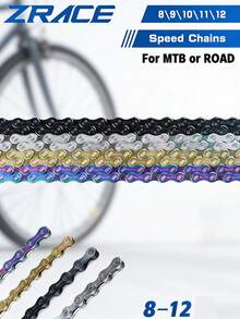 ZRACE Bike Chain 10/11/12 Speed MTB Mountain Road Bicycle,Gold,114/120/126L - Gold - View 2