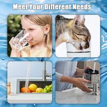 Faucet Water Filter For Sink, Rapid Flow - 400 Gallons Faucet Mount Water Filtration System For Tap Water, NSF Certified Reduces Chlorine & Bad Taste With 1 Replacement - Black - View 10