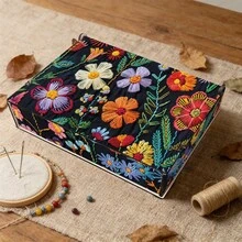 1 Stück Holz 5-Fach Nähgarn- und Stickerei-Aufbewahrungsbox - tragbarer Garnorganizer, geeignet für Nähen, Sticken, Handarbeit, ideales Geschenk für Bastler, Strickerinnen, Quilter (Holzmaterial), Nähorganizer - Verschiedenfarbig - Übersicht 4
