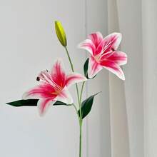 1/2/3/5 Piezas de Flores y Plantas Artificiales de Lirio, Decoración Floral Seca Falsa para Mesa de Comedor, Arreglo de Florero de Escritorio, Boda y Fiesta, Decoración del Hogar y Estudio, Ornamentos de Regreso a Clases - Multicolor - Ver 11