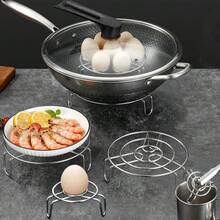 Ultra Mini Steaming Rack 2PCS Different Heights, Egg Steaming Rack Mini Stainless Steel Height Small Leg Rack, Small Cup Pot Holder, Multifunction Steaming Stand Holder - View 12