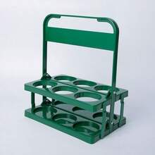 1pc 4/6 Slot Foldable Beverage & Beer Bottle Rack, Portable Drink Holder Caddy, Costco Cup Tray, Also Suitable As Wine Rack, Beer Bottle Storage Bin, Coffee & Milk Tea Carrier, For Daily Use And Party Supplies - Multicolor - View 14
