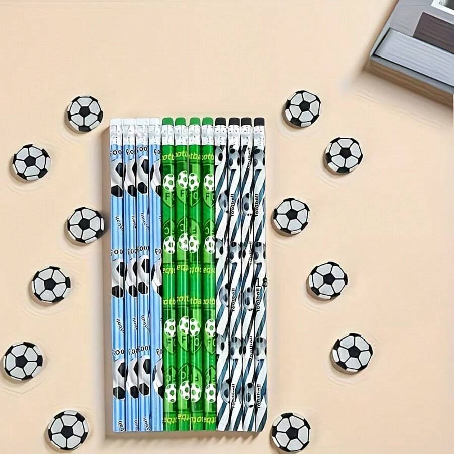 20pcs Football Party Pencil Erasers, Football Sports Theme Party Favors, Most Popular Back To School Gifts - Multiple Styles - View 1