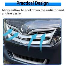 Fits  Venza 2013-2016 Front Upper Grille Grill Silver Factory Replacement - Default - View 2